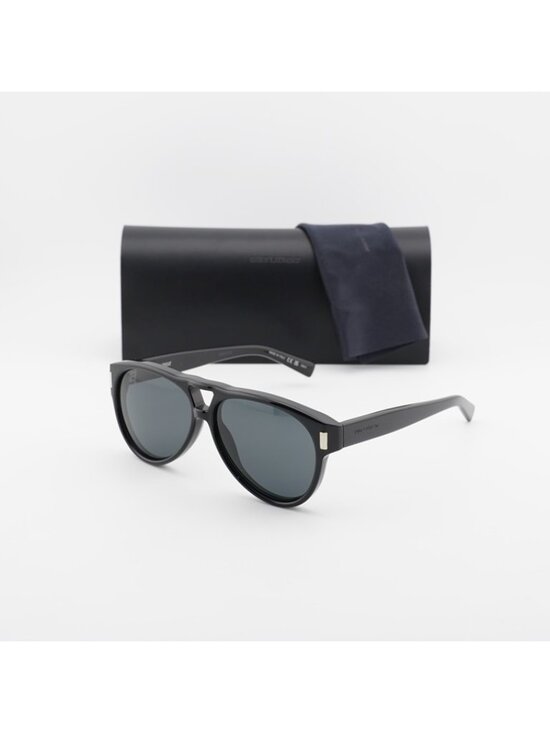 Saint Laurent SL705 001 Sunglasses Black Square Frame, Black Lenses main image 9